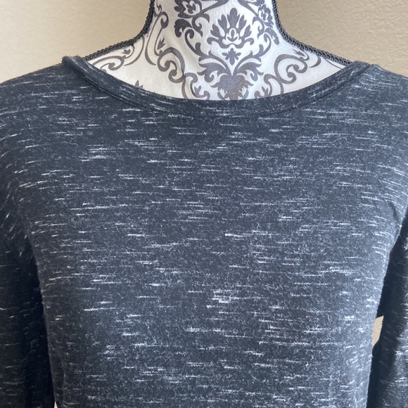 A New Day:  Blk/Wht Marled Long-Sleeve T-Shirt - Picture 2 of 3
